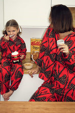 Load image into Gallery viewer, Kids Red Bow Cotton Button Through Pyjamas
