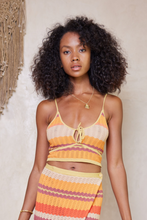 Load image into Gallery viewer, Leilani Demi Crop Top - Sunset Stripe
