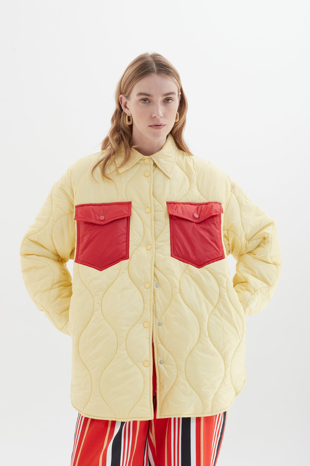 BUCKLEY JACKET IN YELLOW/RED