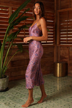 Load image into Gallery viewer, Ainsley Vida Slip Midi Dress - Lavender Paisley
