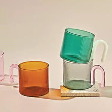 Load image into Gallery viewer, Ripple Glass Mug in Amber
