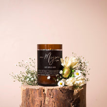Load image into Gallery viewer, HOT CROSS BUN - Easter Edition - Wood Wick Reclaimed Beer Bottle Candle
