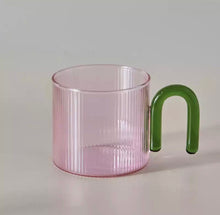 Load image into Gallery viewer, Ripple Glass Mug in Pink
