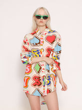 Load image into Gallery viewer, Bone &quot;Jackpot&quot; Oversize long sleeve shirt dress.
