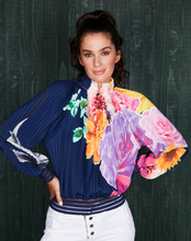 Load image into Gallery viewer, PLEATED BLOUSE - NEON FLORAL
