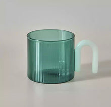 Load image into Gallery viewer, Ripple Glass Mug in Aqua
