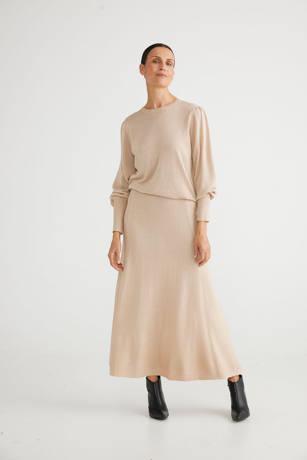 Alamo Knit Skirt in Light Bisque