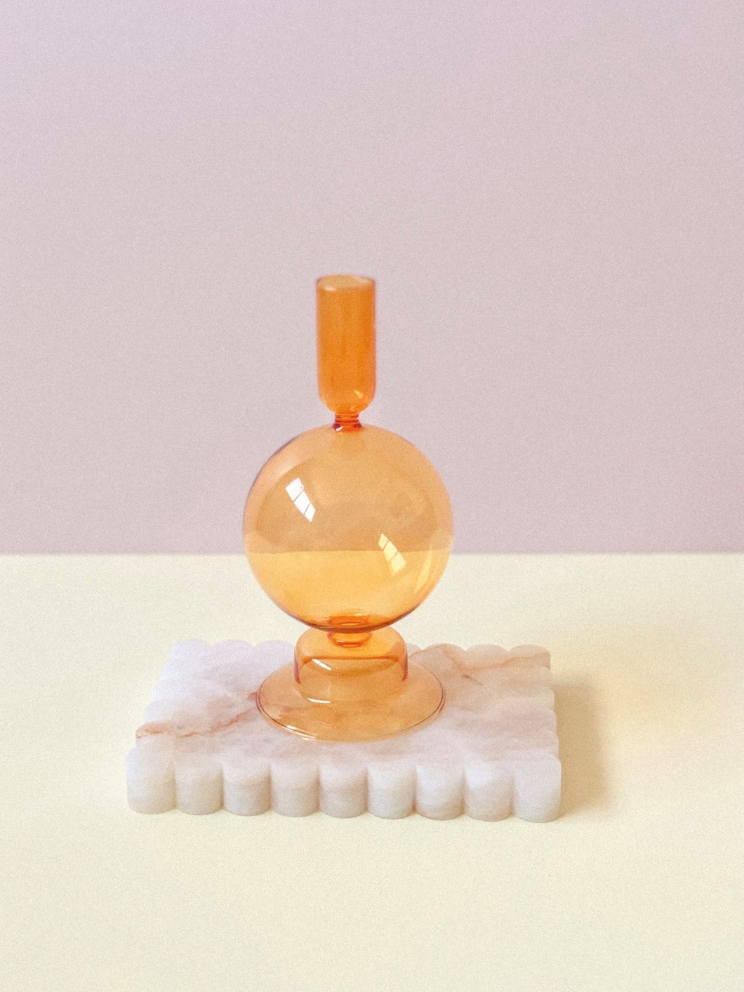 Pillar Candle Holders in Orange