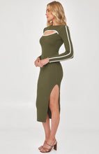Load image into Gallery viewer, ADELINE KNIT DRESS IN OLIVE
