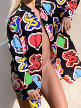 Load image into Gallery viewer, &quot;Jackpot&quot; Oversize long sleeve shirt dress.
