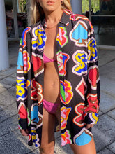 Load image into Gallery viewer, &quot;Jackpot&quot; Oversize long sleeve shirt dress.

