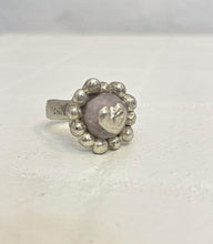 Load image into Gallery viewer, Flower Ring, Silver Rose Quartz
