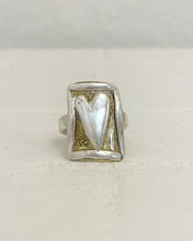Load image into Gallery viewer, Postcard From The Heart Ring, Silver &amp; Brass
