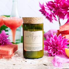 Load image into Gallery viewer, WATERMELON LEMONADE - Reclaimed Wine Bottle Soy Wax Candle
